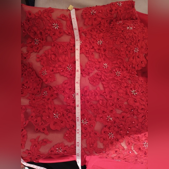 Sherri Hill Red Halter Sleeveless Gown for Prom - Picture 7 of 10